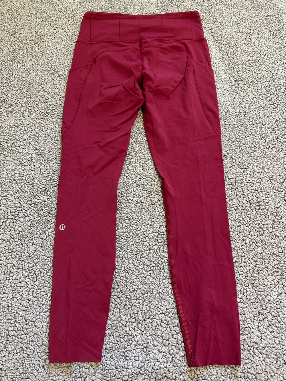 lululemon athletica Women’s Wine Red Leggings with Side Pockets